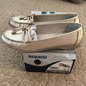 EUC Women's Sebago® Clipper Shoes in Gold
